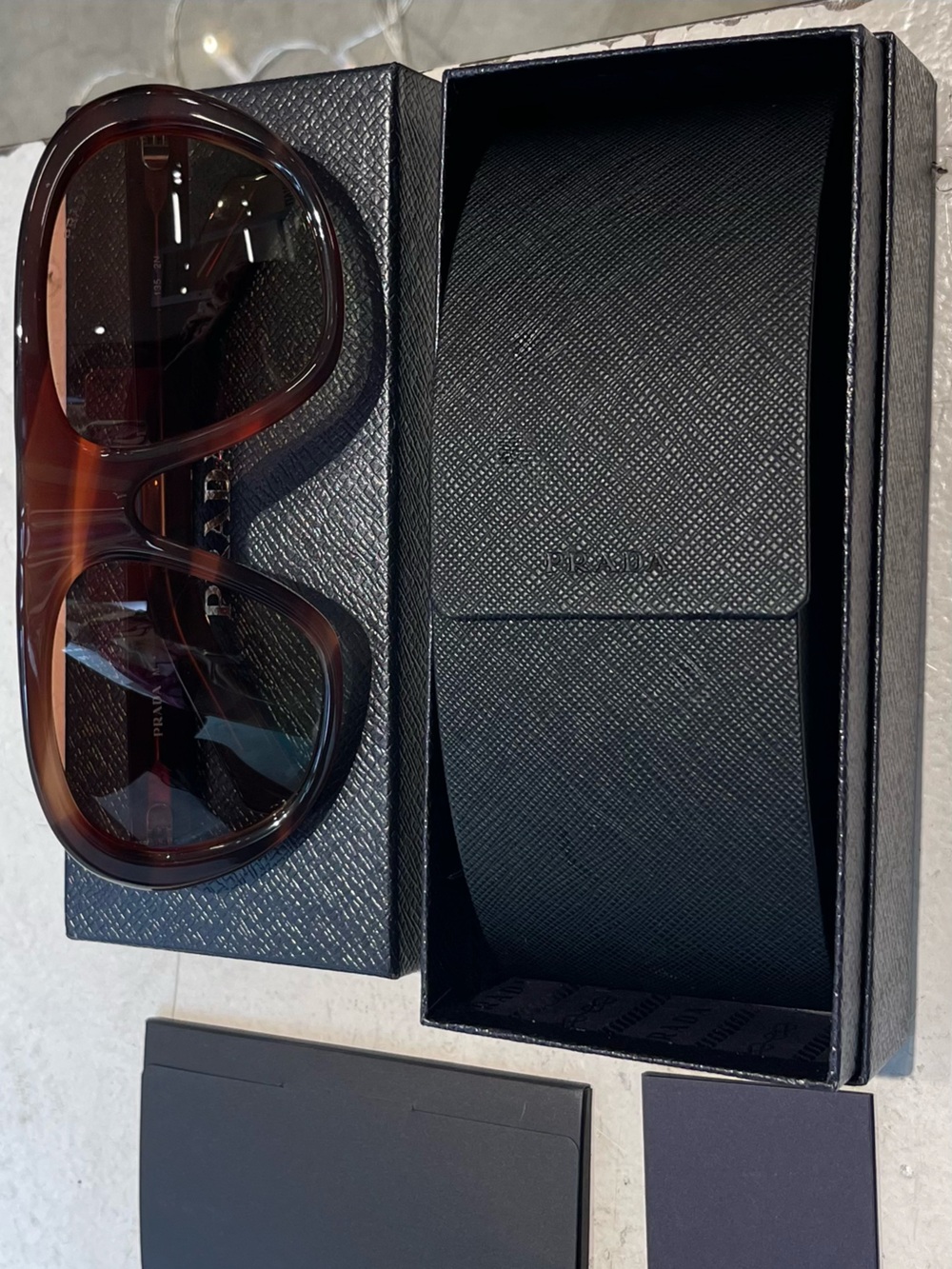 Prada Brown Gradient Acetate Sunglasses with Dark Lenses
